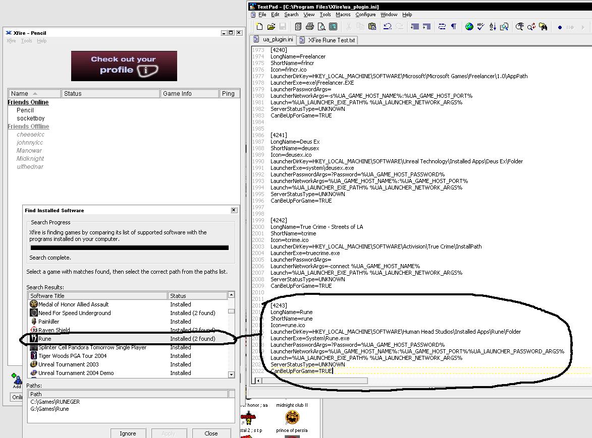 XFire with Rune Compatibility!  WOOT!